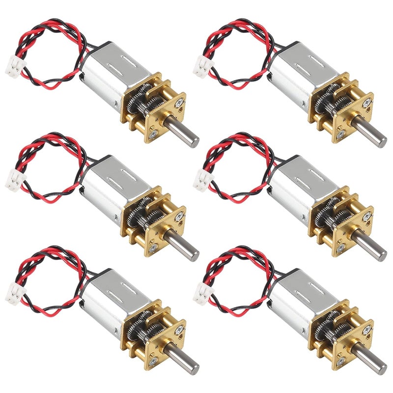 Coliao 6pcs Mini Micro N20 Gear Motor DC 3V-6V Slow Speed Full Metal Gearbox Micro Motor for RC Car, Robot Model, DIY Engine Toys - Image 1
